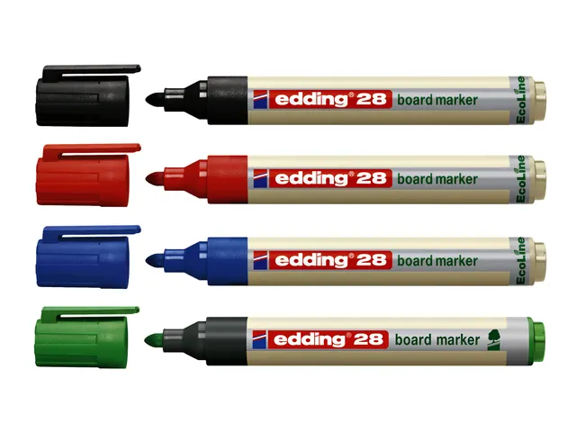 Viltstift Edding 28 Whiteboard EcoLine Rond Zwart 1.5-3mm