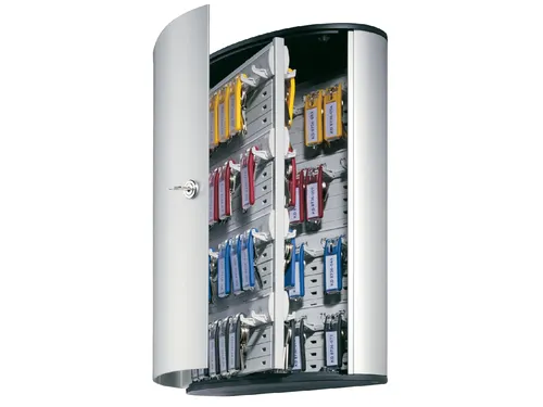 Sleutelkast Aluminium Durable 302x400x118mm 72 Sleutels Cilinderslot