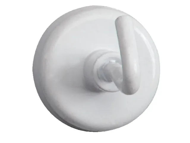 Magneet met haak MAUL 25mm trekkracht 3kg wit 5 stuks