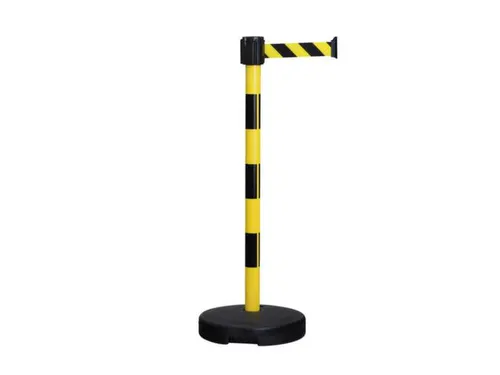 afzetpaal met band,m. 1riem(en),LxB 3m x50mm,paal HxØ 950x50mm