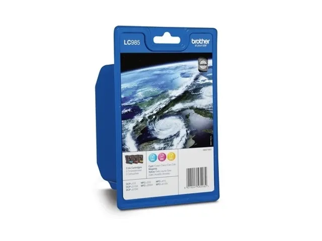 Brother LC985RBWBPDR, Cyaan, Magenta, Geel, Inkt op pigmentbasis, 3 st