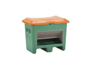 strooigoedbak,200l,HxBxD 690x890x600mm,GVK,groen,deksel oranje - 2