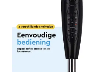 Statiefventilator BRASQ met remote Ø 40cm zwart - 7
