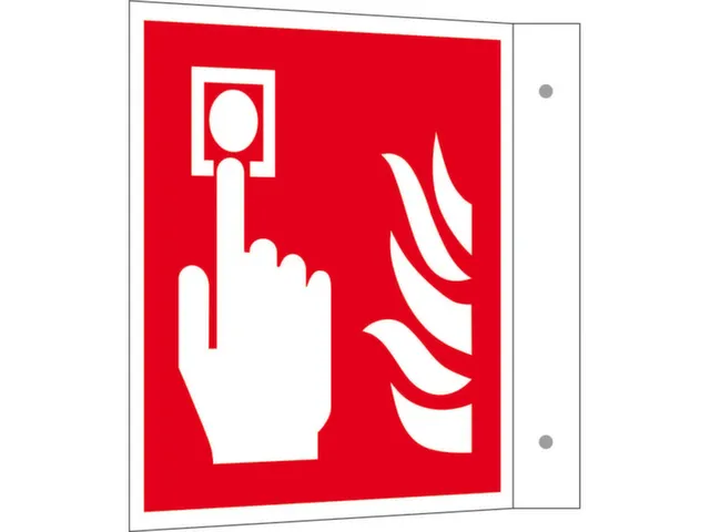 Brandbeveiligingsbord,Brandmelder,Uithangbord,Aluminium,Nalichtend