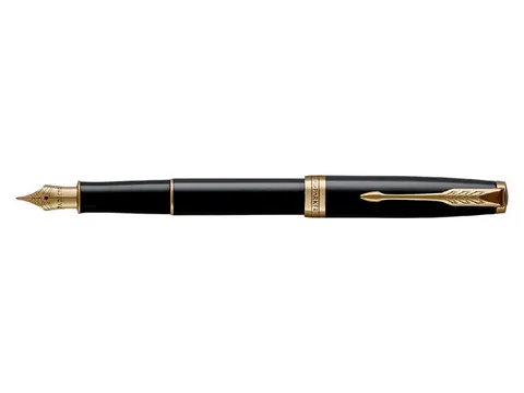 Vulpen Parker Sonnet Black lacquer GT finish Medium
