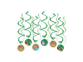 Jungle hangdecoratie 70cm Party Swirl 12 stuks - 1