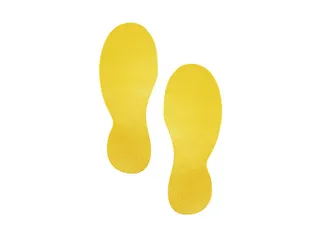 Vloermarkeringssticker Voet Geel 90x240mm - 1