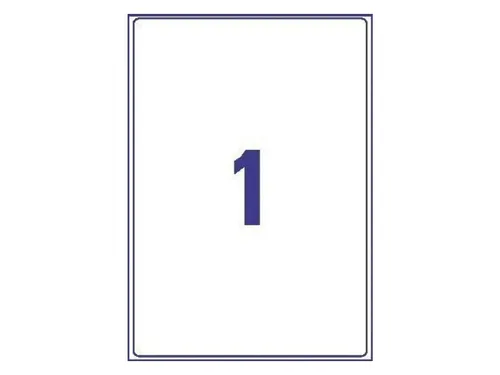 Etiket Avery J8167-25 199.6x289.1mm wit 25stuks