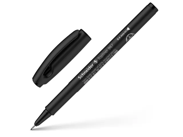 Fineliner Schneider Topliner 967 Zwart 0.4mm