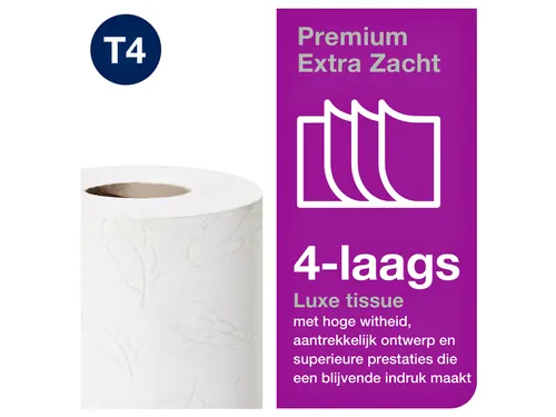 Toiletpapier Tork T4 Premium 4-laags 150 vel wit 110406