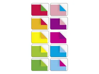 Vouwblaadjes Folia 80gr 15x15cm 50 vel 2-zijdig 10 duo kleuren - 2