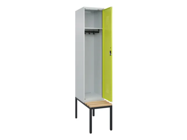 locker met bank,HxBxD 2120x400x815mm,1vak,vak B 400mm,cilinderslot