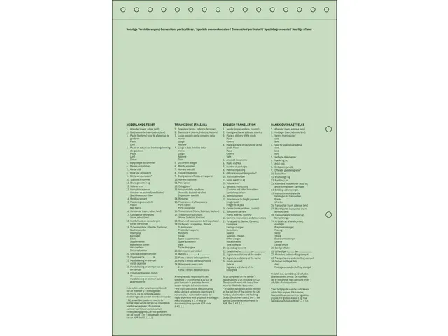 Vrachtbrief CMR Internationaal Sigel A4, 50 x 4blad