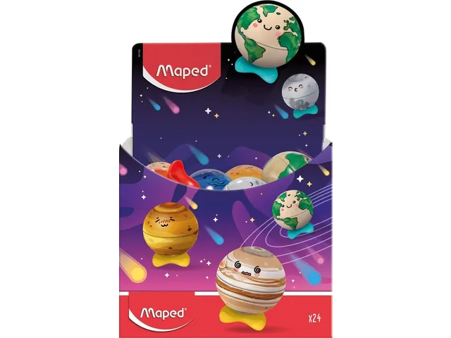 Puntenslijper Maped Planet display à 24 stuks assorti