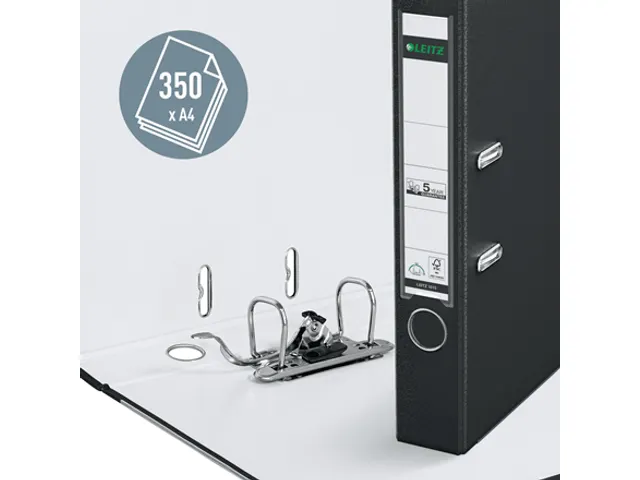 Leitz 180° Ordner 1015 55mm A4 PP Zwart 3 stuks