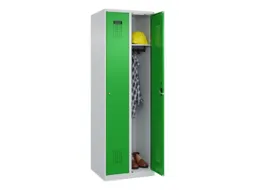 locker,HxBxD 1850x600x500mm,2vak,vak B 300mm,cil.-slot,staand op vloer