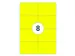 Etiket Rillprint 105x74mm fluorgeel 800 etiketten