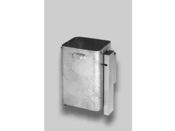 Afvalbak 40 Liter Wand/Paal Verzinkt
