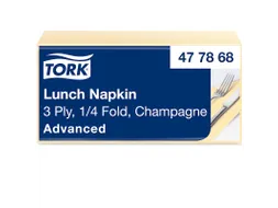 Tork 477868 Soft Lunchservet Advanced Champagne 33x33cm