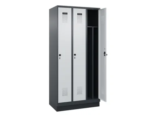 locker voor scheiding van kleding,HxBxD 1950x900x500mm,3vak