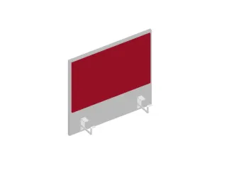 baliepaneel,v. bureau,aanbouw links,B 600mm,MP-lichtgrijs,BN4011-rood - 1