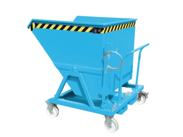 Kiepbak Staalplaat 1270x1200x1340mm Inh. 0.70m³ 1000kg Blauw