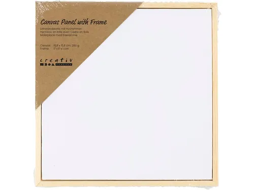 Canvaspaneel Creativ Company met lijst 158x158mm wit