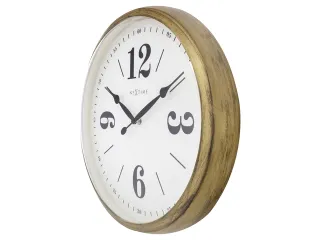 Landelijke wandklok - 39cm - Stille klok - Wit/ Goud- NeXtime "Classic - 4