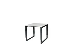 Domino Plus Bureau Hoogte Verstelbaar 800x800mm Grijs Zwart O-Poot