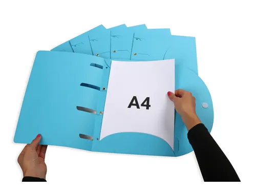 Smartfolder geperforeerde opbergmappen A4 blauw 6 stuks