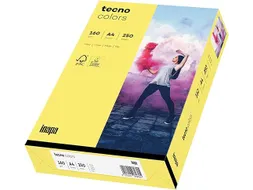 Inapa Tecno colors Gekleurd papier A4 Midden geel 160 gram 250vel