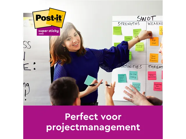Memoblok Post-it 654 SS 76x76mm colour 8+4