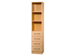 combikast,HxBxD 2004x406x420mm,3ordnerhoogte stelling,4lade(n)