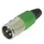 Mannelijke 3-Pins XLR-Stekker - Vernikkeld - Groen
