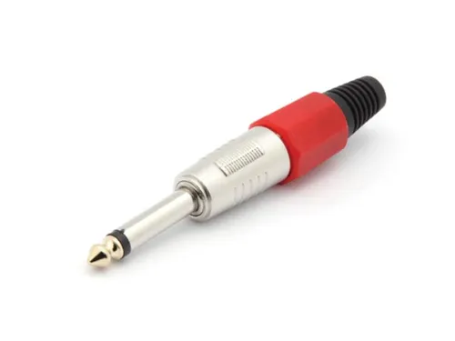 Professionele Mannelijke 6.35mm Mono Jack - Rood