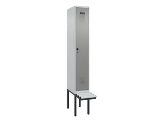 locker met bank,HxBxD 2120x300x815mm,1vak,vak B 300mm,draaigrendel - 2