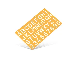 Sjabloon Standardgraph letters en cijfers 30mm - 2