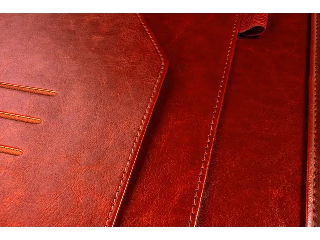 Schrijfmap Multo Hannibal A4 cognac kunstleder met schrijfblok