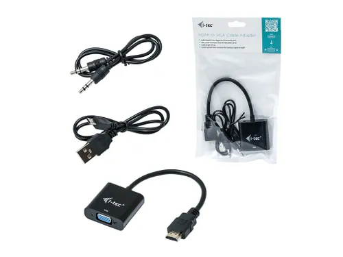 i-tec HDMI2VGAADA, 0,15 m, HDMI, VGA, Mannelijk, Vrouwelijk, 1920 x 10