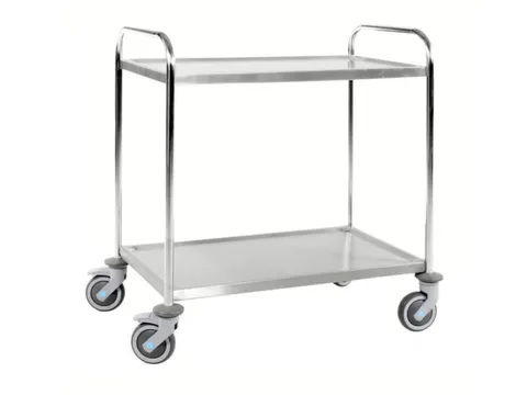 RVS etagewagen,draagverm. 100kg,2etage(s),laadvl. LxB 825x500mm