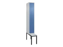 Z-garderobekast,HxBxD 2120x300x815mm,2vak,vak B 300mm,cil.-slot