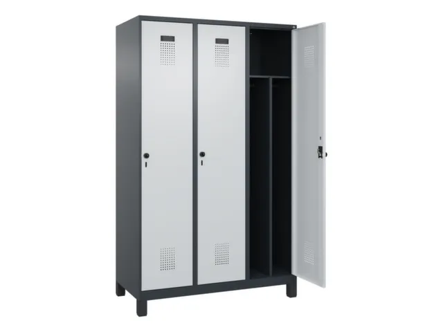 locker voor scheiding van kleding,HxBxD 1950x1200x500mm,3vak
