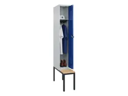 locker met bank,HxBxD 2120x300x815mm,1vak,vak B 300mm,draaigrendel