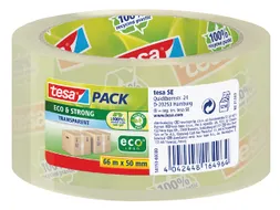 Verpakkingstape Tesapack Eco & Strong 50mmx66m Transparant PP