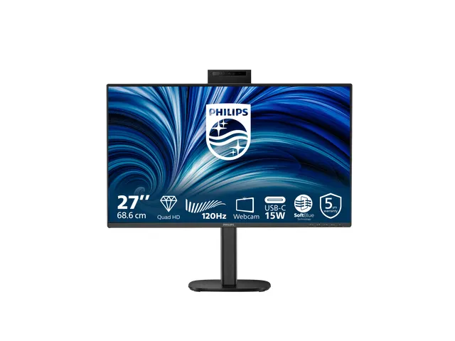 Philips 27B2N3500JH Monitor 27 Inch Quad HD LCD Zwart