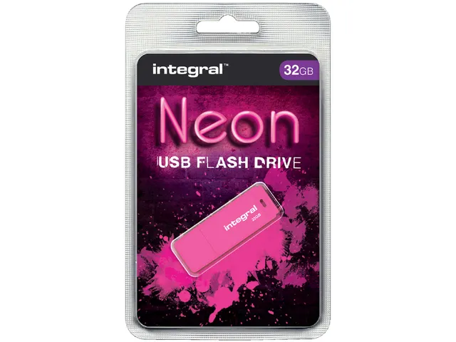 USB stick 2.0 Integral Neon USB-A 32GB roze