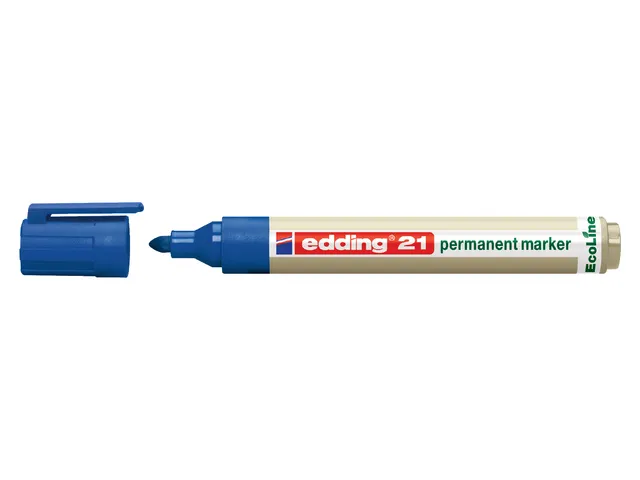 Viltstift edding 21 EcoLine rond blauw 1.5-3mm