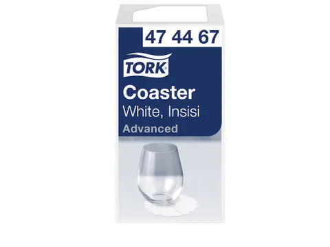 Tork 474467 Onderzetter Advanced 8-laags wit Ø9cm met incisie