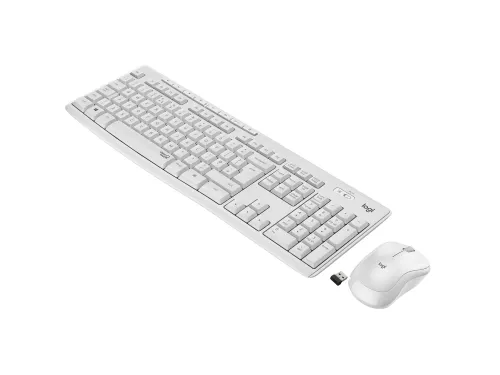 Logitech MK295 Silent Wireless QWERTY Toetsenbord + Muis Wit