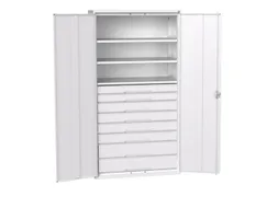 universele kast,HxBxD 2000x1050x550mm,3xStalen bodem,8lade(n)